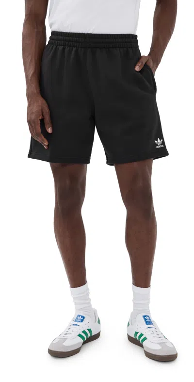 Adidas Originals Trefoil Essentials Fleece Shorts 7 Black