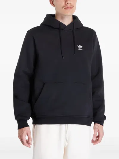 Adidas Originals Trefoil Essentials Hoodie In Black
