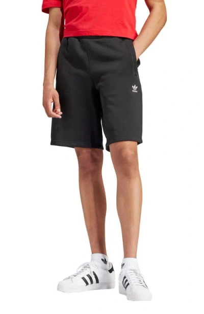 Adidas Originals Trefoil Essentials Sweat Shorts In Black