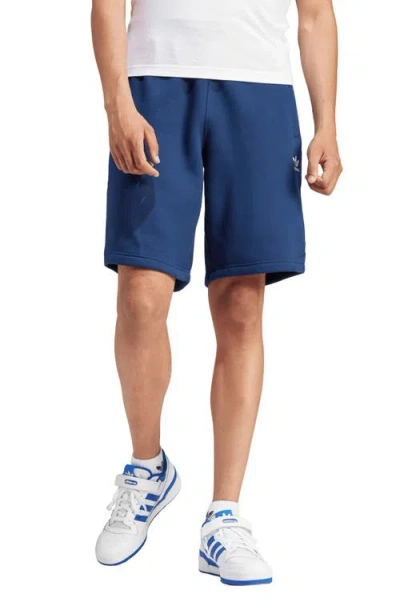Adidas Originals Trefoil Essentials Sweat Shorts In Blue