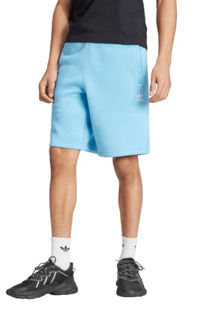 Adidas Originals Trefoil Essentials Sweat Shorts In Semi Blue Burst