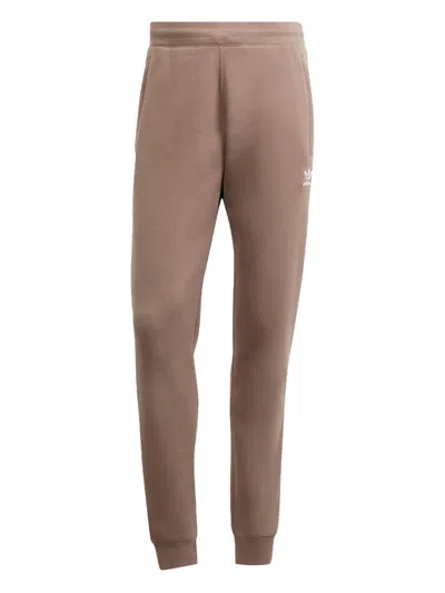 Adidas Originals Trefoil Essentials Track Pants In Brown