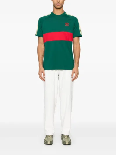 Adidas Originals Trefoil-patterned Track Pants In White