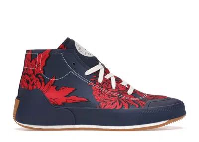 Pre-owned Adidas Originals Treino Mid Sella Mccartney Navy Red Floral (women's) Sneakers In Collegiate Navy Blue/vivid Red/core
