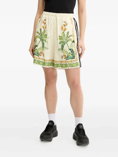 Adidas Originals Tropical-print Side-stripe Shorts
