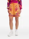 Adidas Originals Tropical-print Side-stripe Shorts