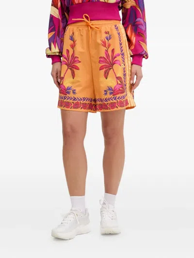 Adidas Originals Tropical-print Side-stripe Shorts