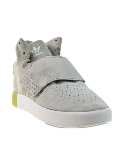 Adidas Originals Kids' Tubular Invader Strap Sneakers In Gray