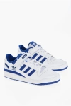 Adidas Originals Two-tone Leather Forum Low-top Sneakers With Touch Strap Clo In White