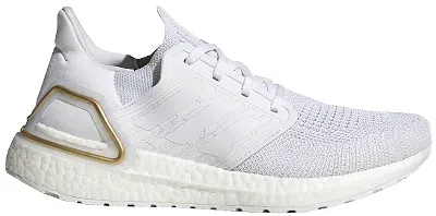 Pre-owned Adidas Originals Ultra Boost 20 Heel (women's) Sneakers In Cloud White/gold Metallic