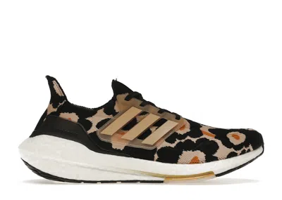 Pre-owned Adidas Originals Ultra Boost 21 Marimekko Unikko (women's) Sneakers In Core Black/halo Blush/gold Metallic In Multi