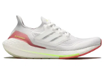Pre-owned Adidas Originals Ultra Boost 21 White (women's) Sneakers In Cloud White/hazy Rose