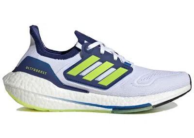 Pre-owned Adidas Originals Ultra Boost 22 (women's) Sneakers In Cloud White/solar Yellow/victory Blue In Multi