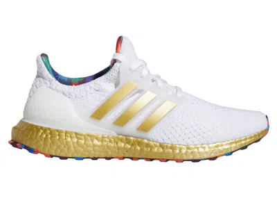 Pre-owned Adidas Originals Ultra Boost 5.0 Title Ix (women's) Sneakers In Cloud White/gold Metallic/chalk White In Multi