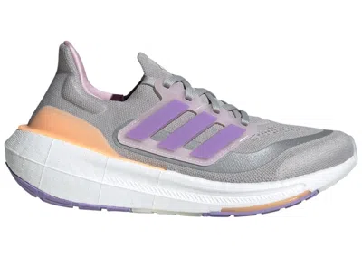 Pre-owned Adidas Originals Ultra Boost Light Grey (women's) Sneakers In Grey Two/violet Fusion/acid Orange In Multi