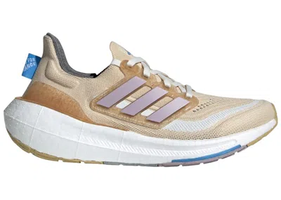 Pre-owned Adidas Originals Ultra Boost Light (women's) Sneakers In Crystal Sand/preloved Fig/blue Burst In Multi
