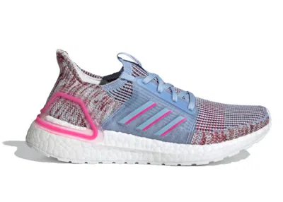 Pre-owned Adidas Originals Ultraboost 19 Sneakers In Glow Blue/shock Pink/active Maroon In Multi