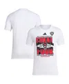 ADIDAS ORIGINALS UNISEX ADIDAS WHITE NC STATE WOLFPACK 2024 NCAA WOMEN'S BASKETBALL TOURNAMENT MARCH MADNESS FINAL FO