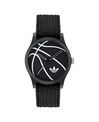 Adidas Originals Unisex Analog Black Nylon Watch, 39mm