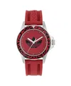 Adidas Originals Unisex Analog Red Silicone Watch, 44mm