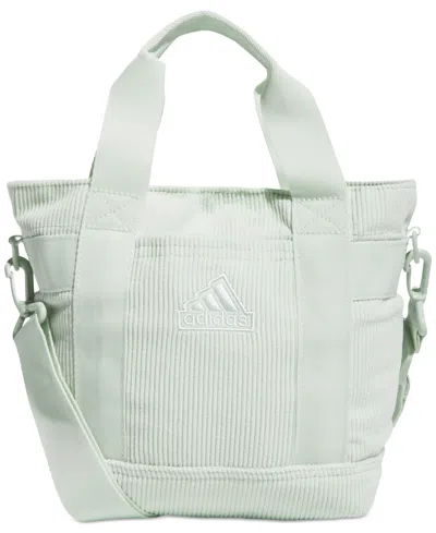 Adidas Originals Unisex Corduroy Adjustable-strap Mini Tote Bag In Linen Green