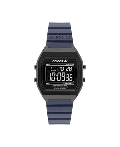 Adidas Originals Adidas Unisex Digital Two Blue Resin Strap Watch 36mm