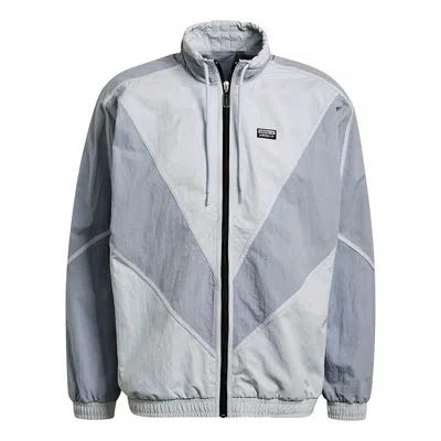 Adidas Originals V-line Woven Tt Matching Woven Blazer For Men Grey In Gray