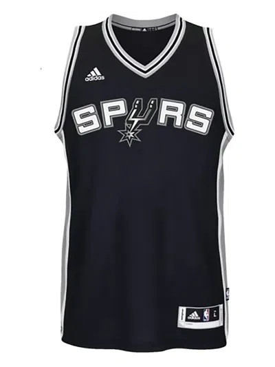 Adidas Originals V-neck Swingman Jersey Tank In Black