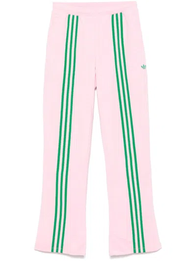 Adidas Originals Velour Track Pants In Pink