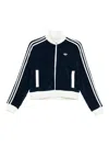 Adidas Originals Velour Zipped Sweatshirt In Blue