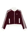 Adidas Originals Velour Zipped Sweatshirt In Red