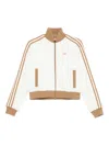 Adidas Originals Velour Zipped Sweatshirt In White