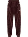 Adidas Originals Premium Brushed Velvet Track Pants In Brown