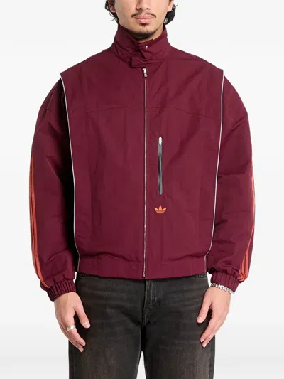 Adidas Originals Venice Wind Three-stripe Jacket In Red