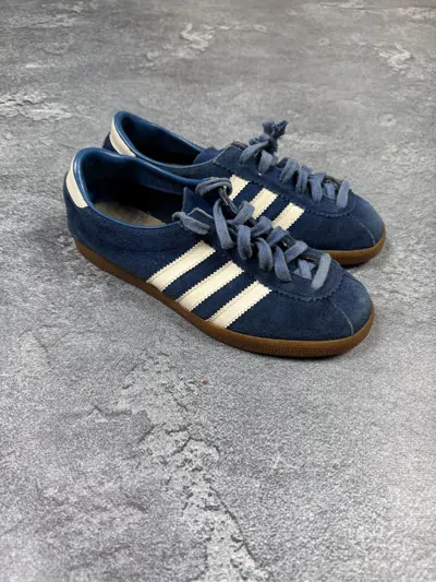 Pre-owned Adidas Originals Vintage Adidas Koln Sneakers 1970s Size 5 Y2k Yugoslavia In Blue