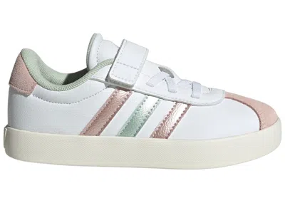 Pre-owned Adidas Originals Vl Court 3 0 Sandy Pink Met Sneakers In Linen Green Met /sandy Pink Met In Cloud White/linen Green M