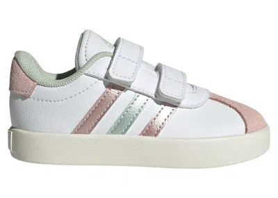 Pre-owned Adidas Originals Vl Court 3 0 Sandy Pink Met Sneakers In Linen Green Met /sandy Pink Met In Cloud White/linen Green M In Multi