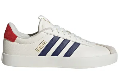 Pre-owned Adidas Originals Vl Court 3.0 Low (women's) Sneakers In Off White/dark Blue/better Scarelet Red