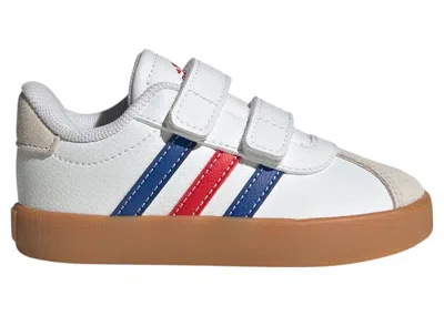 Pre-owned Adidas Originals Vl Court 3.0 Sneakers In Cloud White/royal Blue/better Scarelet Red In Multi