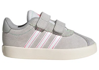 Pre-owned Adidas Originals Vl Court 3.0 Sneakers In Dash Grey/cloud White/lime Burst