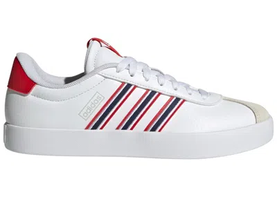 Pre-owned Adidas Originals Vl Court 3.0 Team Navy Blue (women's) Sneakers In Cloud White/team Navy Blue 2/better Scarelet Red In Multi