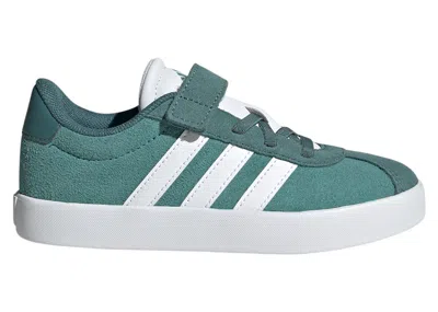 Pre-owned Adidas Originals Vl Court 3.0 White Sneakers In Powder Teal/cloud White/preloved Teal