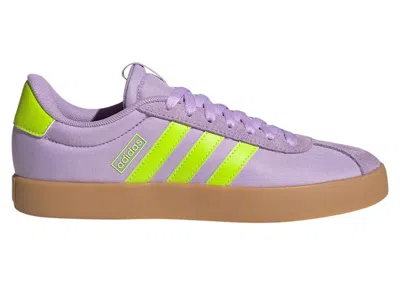 Pre-owned Adidas Originals Vl Court 3.0 (women's) Sneakers In Powder Plum/solar Slime/lucid Lemon