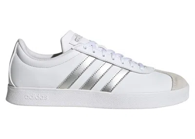Pre-owned Adidas Originals Vl Court Base White (women's) Sneakers In Cloud White/silver Metallic/grey One In Multi