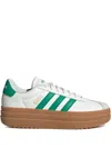 Adidas Originals Vl Court Bold "core White/court Green/gold Metallic" Sneakers