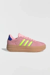 Adidas Originals Women's Vl Court Bold Sneaker In Pink Spark/lucid Lemon/lucid Blue, Women's At Urban Outfitters In Blush