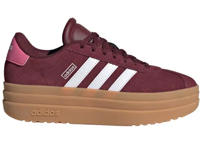 Pre-owned Adidas Originals Vl Court Bold Sneakers In Shadow Red/cloud White/pink Fusion In Multi