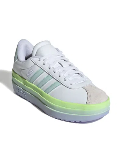 Adidas Originals Kids' Vl Court Bold "white/halo Mint/violet Tone" Sneakers In Multi