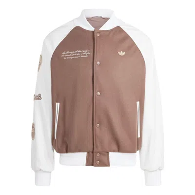 Adidas Originals Vrct Jacket Asia Sizing 'brown' In Gold