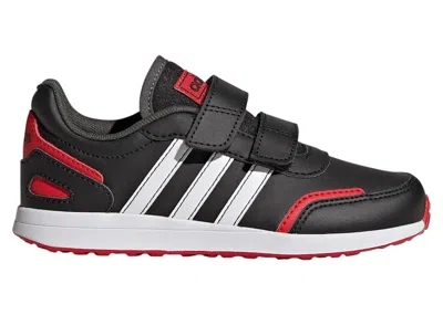 Pre-owned Adidas Originals Vs Switch 3 Hook And Loop Strap Sneakers In Core Black/cloud White/vivid Red In Multi